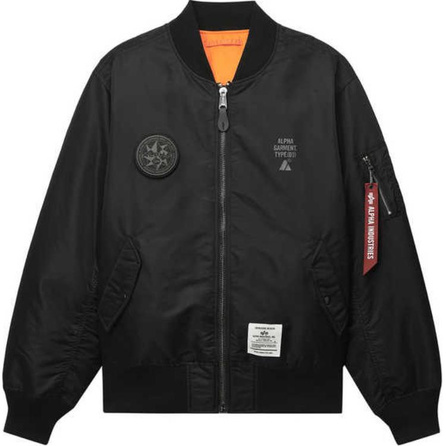 Alpha Industries Solid Color Baseball Collar Zipper Long Sleeve Down Jacket Men's