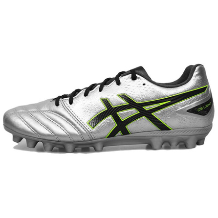ASICS DS LIGHT PRO Comfort AG (Artificial Grass) Kangaroo Leather Shock-Absorbing Wear-Resistant Soccer Cleats Unisex Silver Grey