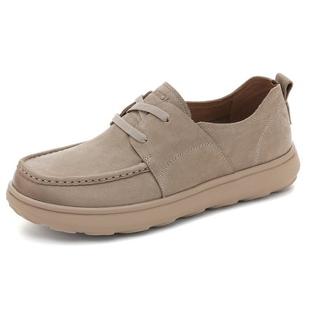 AOKANG Genuine Leather Simple Comfort Versatile Casual Shoes Men's Apricot