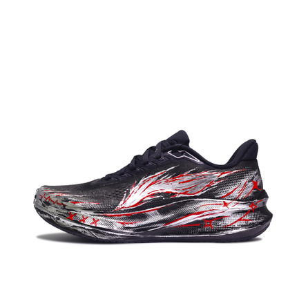 [Custom Sneakers] LiNing Chitu 9 Shadow Hunt Zanchen Custom Trendy Niche Pattern Flowing Cloud Lacquer Feel Chinese Style Ink Wash Style Rebound Height-Boosting Breathable Low-Top Casual Racing Running Shoes Men's Black Silver Color-Block Graffiti