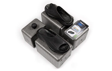 LOXKI Slide Slippers Unisex Frosted Black