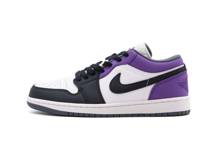 Jordan Air Jordan 1 'Purple Fantasy Star Ripple' Custom Fashion Trend Versatile Comfort Wear-Resistant Low-Top Retro Basketball Shoes Unisex Black Purple