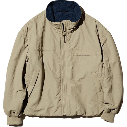 UNIQLO FW26 Retro Casual Fleece Lined Zip Stand Collar Solid Color Jacket Unisex