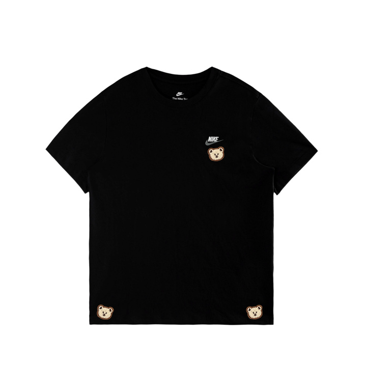Custom Apparel Nike Sportswear Club Three Bears Cute Pet Bear Embroidery Patch Casual Sports Round Neck Short Sleeve T-Shirt Unisex