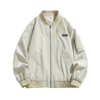Jeep American Retro Edgy Bomber Casual Loose Jacket Versatile Cargo Jacket Unisex бежевый