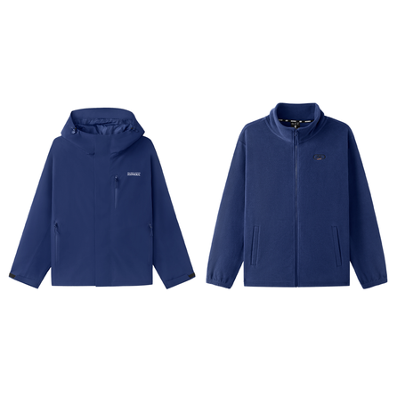 Skechers Comfort Skin-Friendly Soft 3-in-1 Hooded Water-Repellent Windbreaker Men's