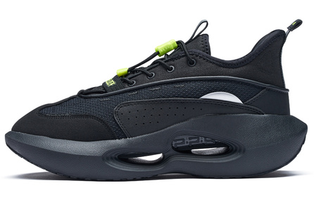 361° Basketball Shoes Men Low-Top Obsidian Black/Neon Solar Yellow