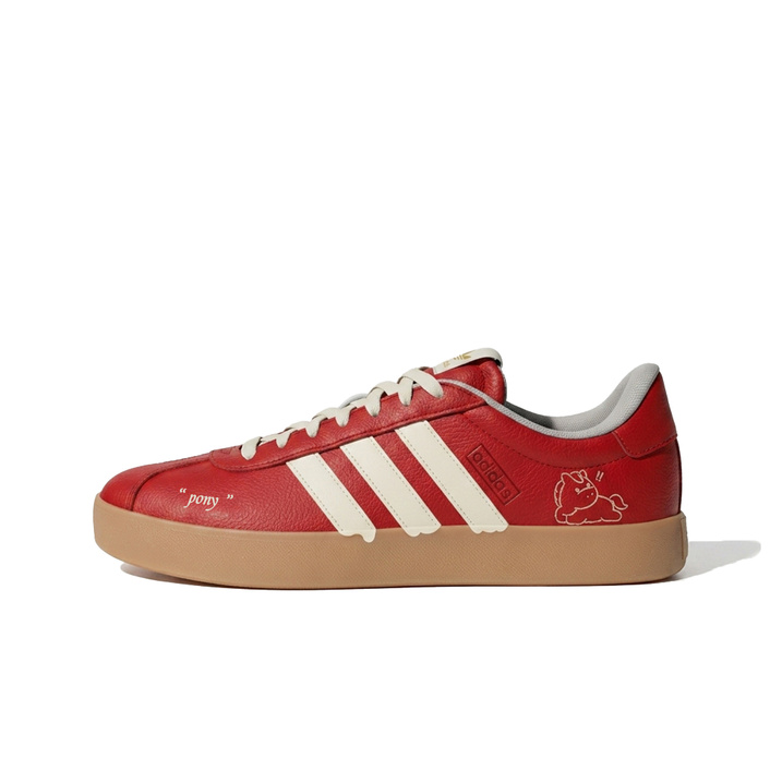 Custom Sneakersadidas VL COURT 3.0 Red Hare Comfortable Lightweight Fashion Versatile Year of the Horse German Training Shoes Unisex Red