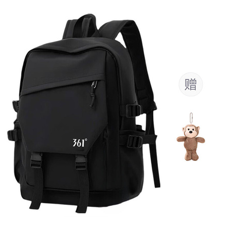 361° Large Capacity Lightweight Commuter Backpack Unisex Black