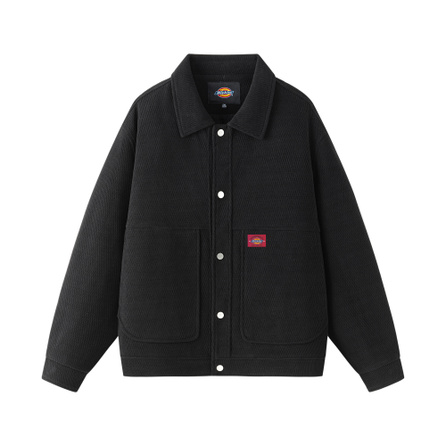 Dickies American Vintage Diagonal Wave Embossed Texture Cleanfit Classic Workwear Large Pocket Woven Label Badge Three-Dimensional Texture Cut Loose Versatile Casual Windproof Autumn Winter Couple Lapel Single-Breasted Jacket Unisex