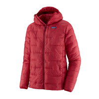 Patagonia Macro Puff Waterproof Windproof Warm Hooded Long-Sleeve Puffer Jacket Men's Classic Red