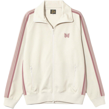 Needles SS25 Butterfly Embroidery Zipper Long Sleeve Simple Comfortable Jacket Unisex Ivory