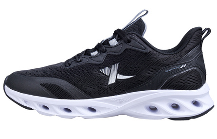 XTEP Cushioning Breathable Lightweight Low Top Running Shoes Men's Black White