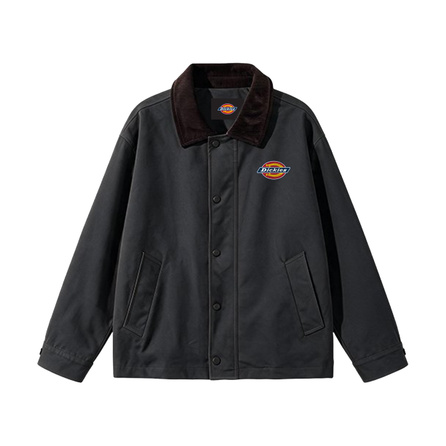 Dickies American Vintage Urban Functional Classic Three-Color Horseshoe Logo Letter Logo Color-Block Lapel Design Casual Versatile Fashion Loose Sports Commute Individual Trendy Work Jacket Coat Unisex