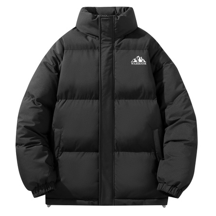 Warrior Unisex Brand Letter Pilot Outdoor Versatile Loose Casual Windproof Cold-Resistant Warm Padded Stand Collar Cotton Jacket