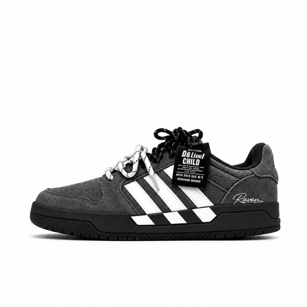 adidas ENTRAP Custom Sneakers American Vintage Preppy Deconstructed Functional Workwear Youthful Light Luxury Wear-Resistant Anti-Slip Low-Top Skate Shoes Unisex Grey White
