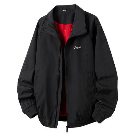 Feiyue American High Street cleanfit Oversized Short Length Autumn Streetwear Jacket Plus Size Fits 240 Jin Casual Stand Collar Tough Guy Coach Jacket Outdoor Windproof Lined Double Zipper Jacket Unisex