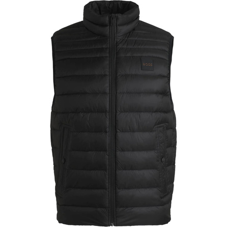 HUGO BOSS FW24 Logo Letter Zipper Pocket Sleeveless Vest Men's Black