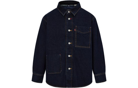 Levis Denim Jackets Men Dark Blue