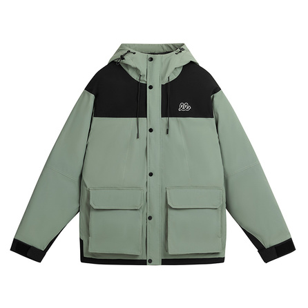 Wild Child Club Thick Warm Windproof Parka Hooded WCC Outdoor Mountain Style Casual Padded Jacket Unisex