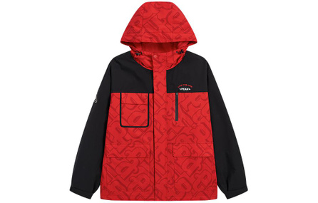 Peak Wufeng Harvest Hooded Sports Windbreaker Men's Black