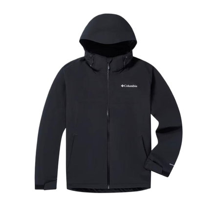 Columbia Solid Color Hiking Hooded Long Sleeve Waterproof Shell Jacket Men's