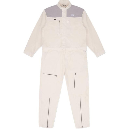 THE NORTH FACE Urban Exploration SS25 Brand Logo Loose Color-Block Stand Collar Versatile Jumpsuit Men's QLI/Dune White