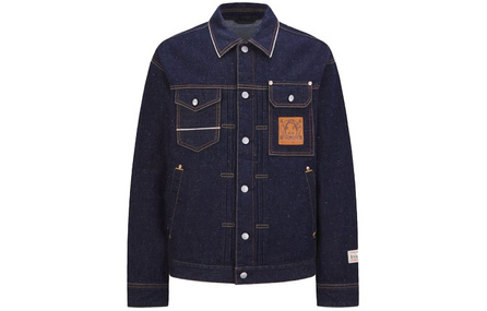 EVISU Denim Jackets Men Dark Blue