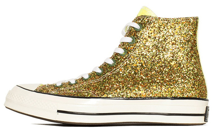 Converse Chuck Taylor All Star 70 Hi Jw Anderson Glitter Gold Silver