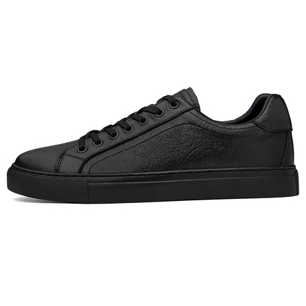 Mulinsen Slip Resistant, Abrasion Resistant, Lightweight Low Top Skateboard Shoes Men's Black