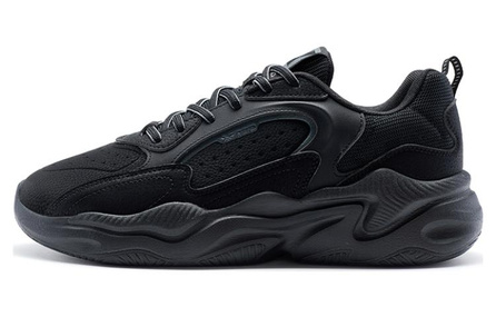 XTEP Chunky Sneakers Men Low-Top Black