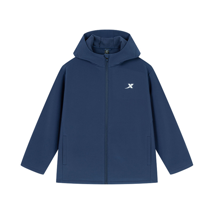 Xtep Versatile American Style Comfortable Hooded Jacket Coat Men's Miyun Blue