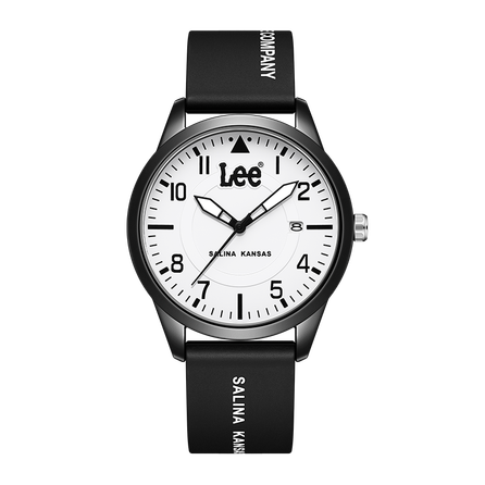 Lee Watch Quartz Movement Silicone Strap White Dial Unisex Birthday Friend Classmate Back-to-School Season Gift Box Simple Versatile Campus Sporty Style Watch High School Girl Exam Essential Student Waterproof Silent Date Window