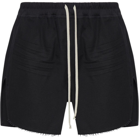 RICK OWENS/RO Loose Drawstring Three-Quarter Casual Shorts Men's Black
