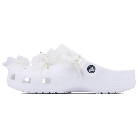 Custom Crocs Classic Clog with Dog Charm Unisex White
