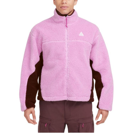 Nike ACG Series THERMA-FIT ADV Canwell Glacier Brand Logo Pattern Outdoor Casual Sport Zip Stand Collar Fleece-Like Jacket Men's Dark Pink