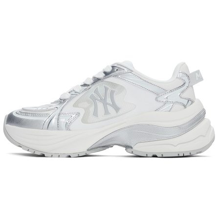 MLB Chunky Jogger Fashion Shiny Trendy Versatile Casual Sport Platform Heightening Tech Wear-Resistant Heightening Low-Top Casual Running Shoes Unisex White