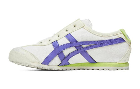 Onitsuka Tiger MEXICO 66 Slip Resistant Low Top Kids Lifestyle Shoes Beige Blue Kids'