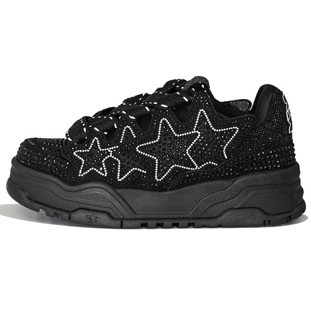 KAALIXTO Lao Bai Bu He Jiu Comfortable Fashion Slip-Resistant Wear-Resistant Low-Top Sneakers Unisex Black