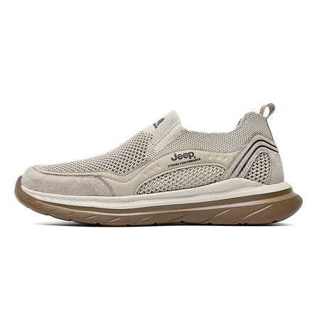 Jeep Lightweight Breathable Slip-On Airport Travel Tour Guide Outdoor Photography RV Camping Self-Driving Stream Trekking City Commute Fishing Travel Hiking Shoes Casual Lifestyle Shoes Men's