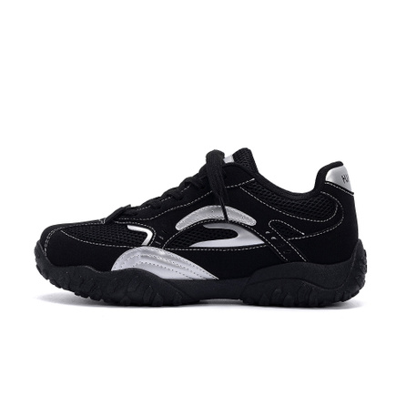 HUANQIU Sneakers Synthetic Leather & Fabric Fashion Versatile Sport Comfort Trendy Height-Increasing Wear-Resistant Low-Top Casual Shoes Men's Black