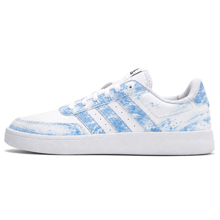 [Custom Sneakers] adidas BREAKNET 2.0 Ice Blue Phantom Trace Boyfriend Friction Sound Premium Minimalist Versatile Couple Commute Campus Hand-Painted Niche Anti-Slip Wear-Resistant Low-Top Skate Shoes Unisex Blue White