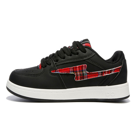 medd Couple Shoes Fashion Trendy Comfortable Versatile Unisex Hip-Hop Street Style Lightning Personality Daily Commute Chunky Sole Height-Increasing Wear-Resistant Breathable Low-Top Skate Shoes Black