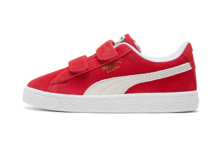 PUMA Classic Xxi Low Top Kids' Skateboarding Shoes White Red Children Aged 3 7 Years Old