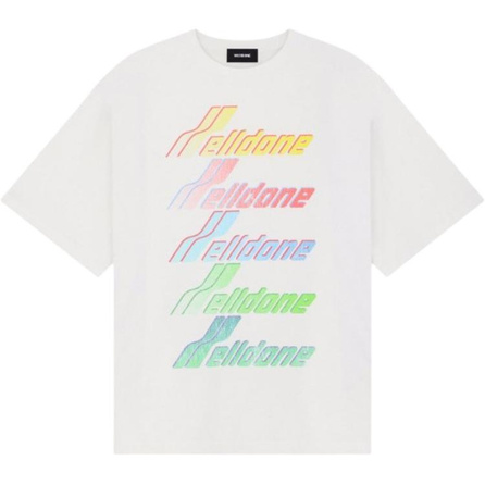 WE11DONE Crackle Gradient Logo T-Shirt Unisex