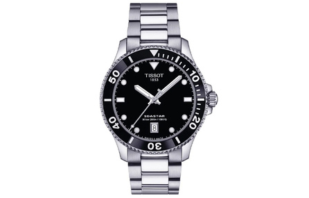 TISSOT Starfish Collection Quartz Movement Men's Watches Watch 40mm Black Dial Stainless Steel Watchband