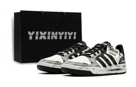 adidas neo Entrap Obsidian Fashionable Trendy Versatile Campus Commute Couple Iridescent Gradient Heightening Low-Top Skate Shoes Unisex Black