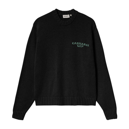 Carhartt WIP Abstract C Logo Spiral Pattern Print Crewneck Knit Sweater Men's