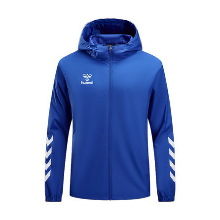 hummel Sports Outdoor Woven Running Football Training Waterproof Windproof Cardigan Fashion Lightweight Comfortable Quick-Dry Windbreaker Jacket Unisex