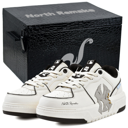 [Custom Sneakers] MLB Chunky Liner Synthetic Leather Scale Sequence Movement Sweet Cool Versatile Layered Casual Daily Design Campus Style Wear-Resistant Anti-Slip Low-Top Skate Shoes Unisex